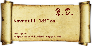 Navratil Dóra névjegykártya