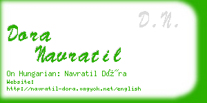 dora navratil business card